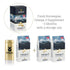 Ballstad Omega-3 3-month supply pack including three pouches of omega-3 supplements from Lofoten, Norway, and a gold Ballstad-branded storage can.